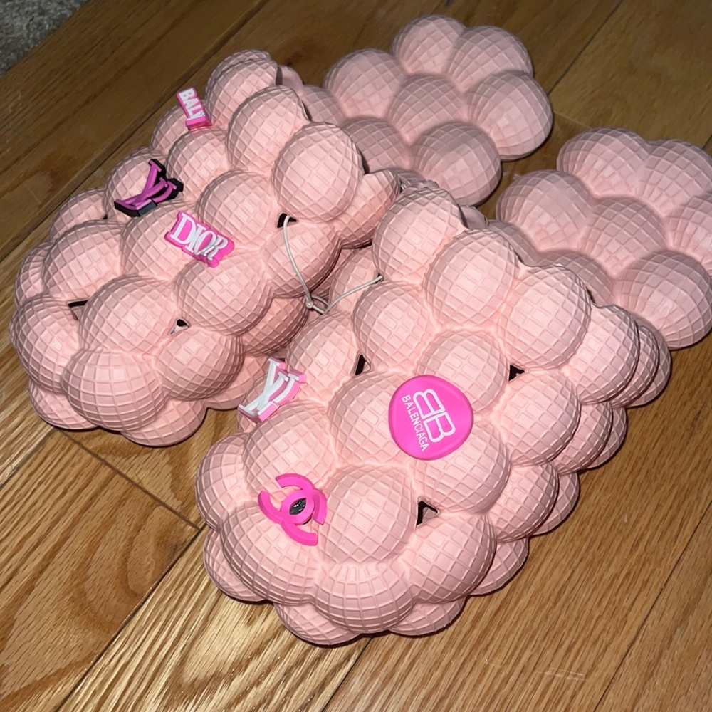 bubble slides with luxury charms